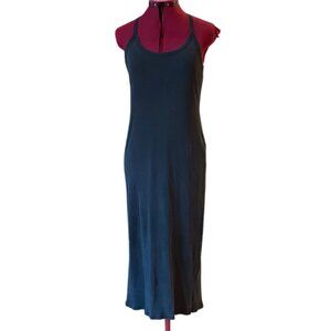 LE CHATEAU - Vintage 90s Dark Gray Sleeveless Maxi Dress - Large